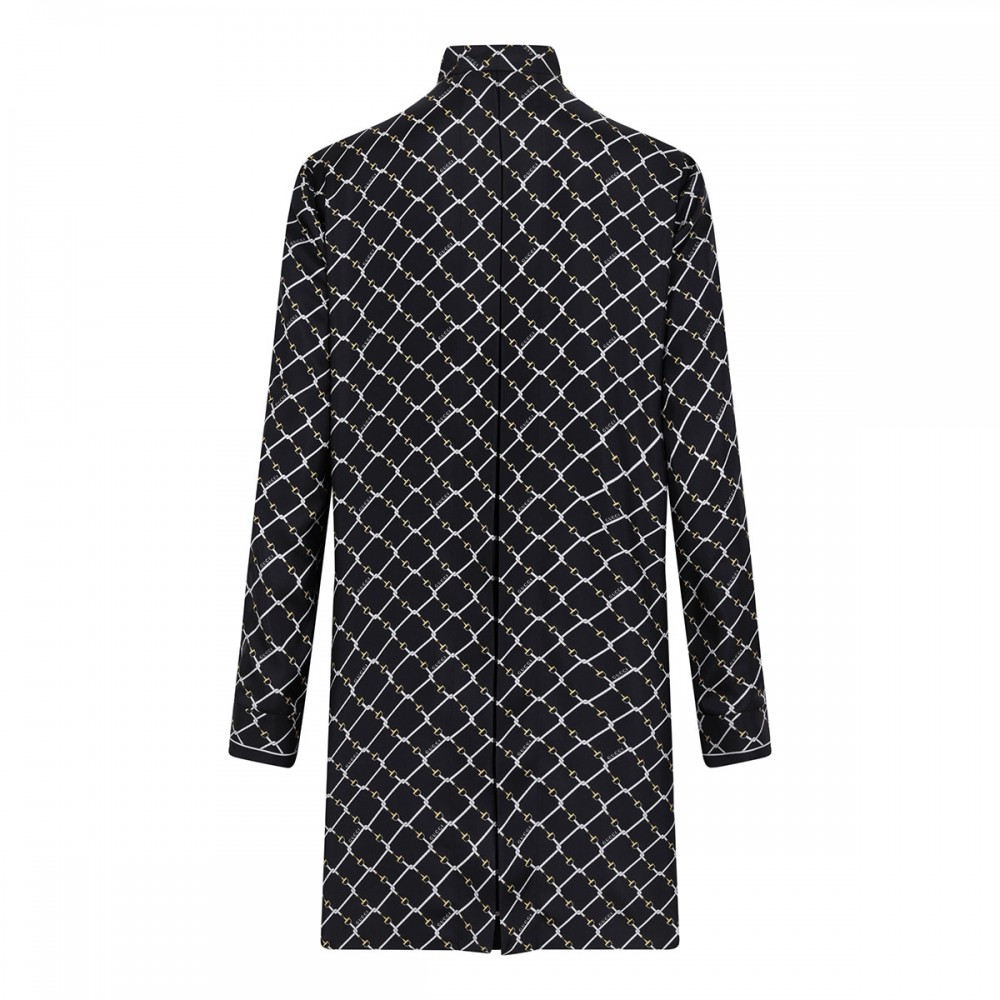 Printed silk twill dress