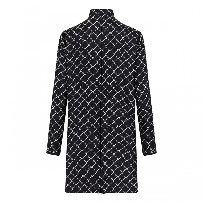 Printed silk twill dress