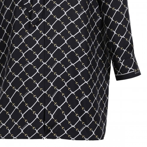 Printed silk twill dress 2