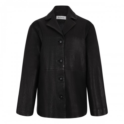 Black grainy leather jacket