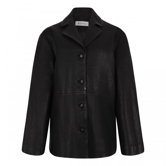 Black grainy leather jacket