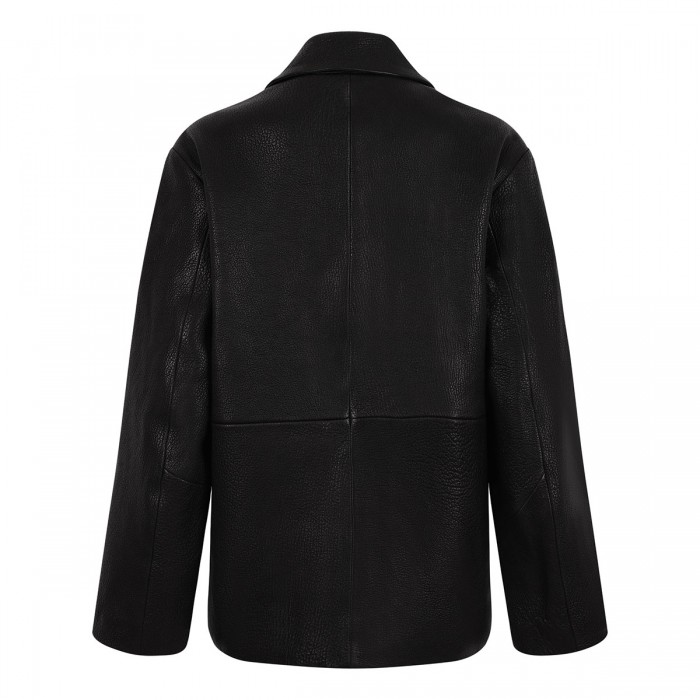Black grainy leather jacket
