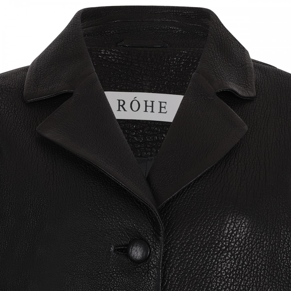 Black grainy leather jacket