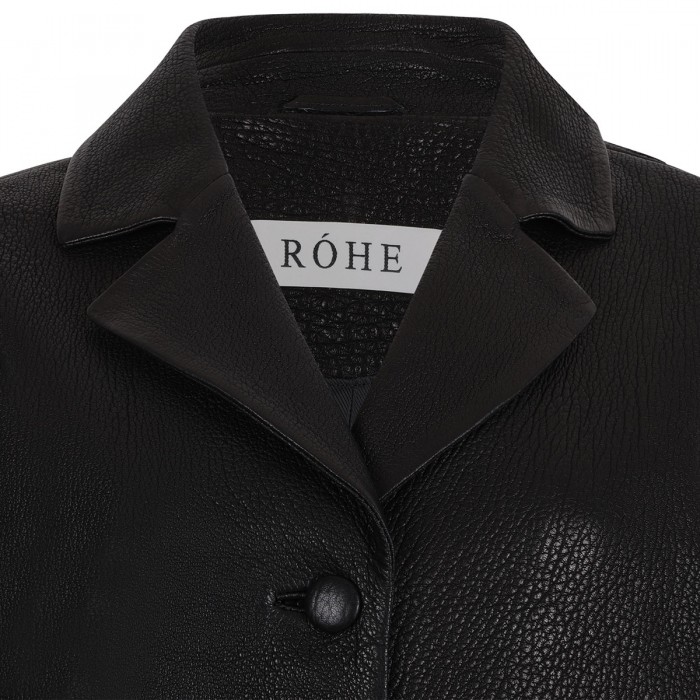 Black grainy leather jacket