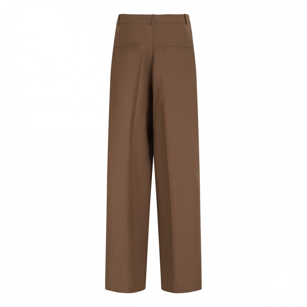 Mid-waist tailored pants