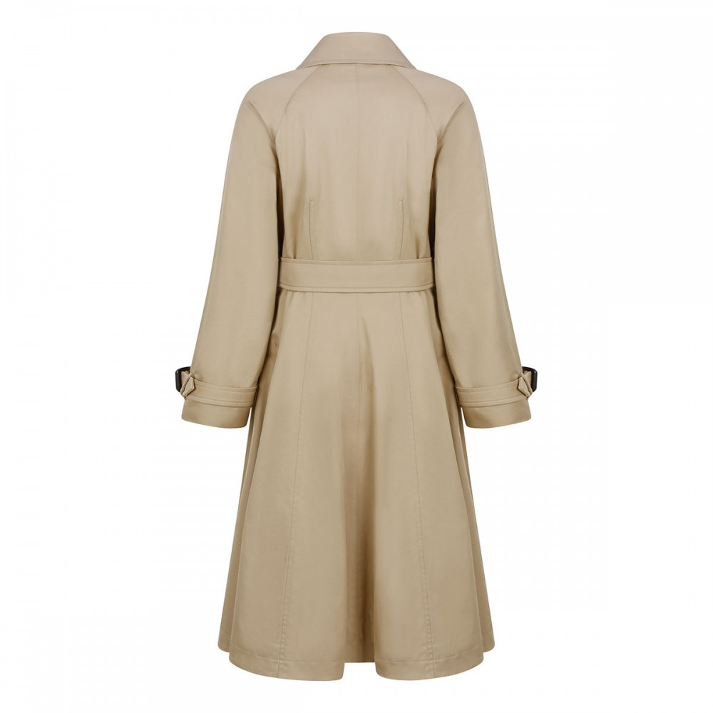Long gabardine car coat