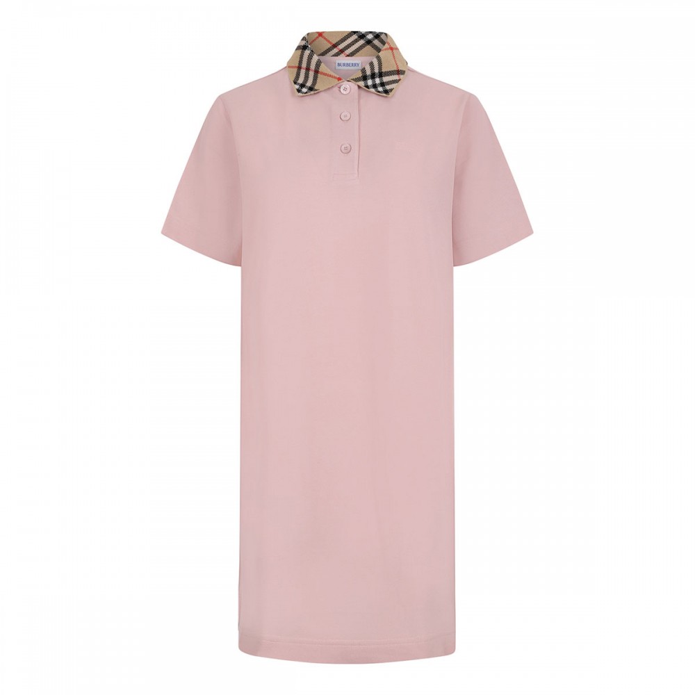 Check polo shirt dress