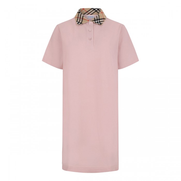 Check polo shirt dress