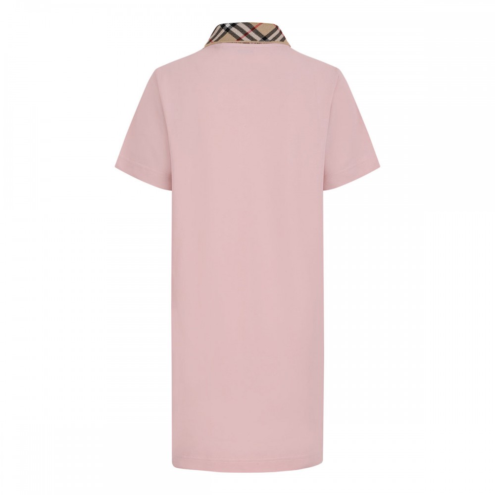 Check polo shirt dress