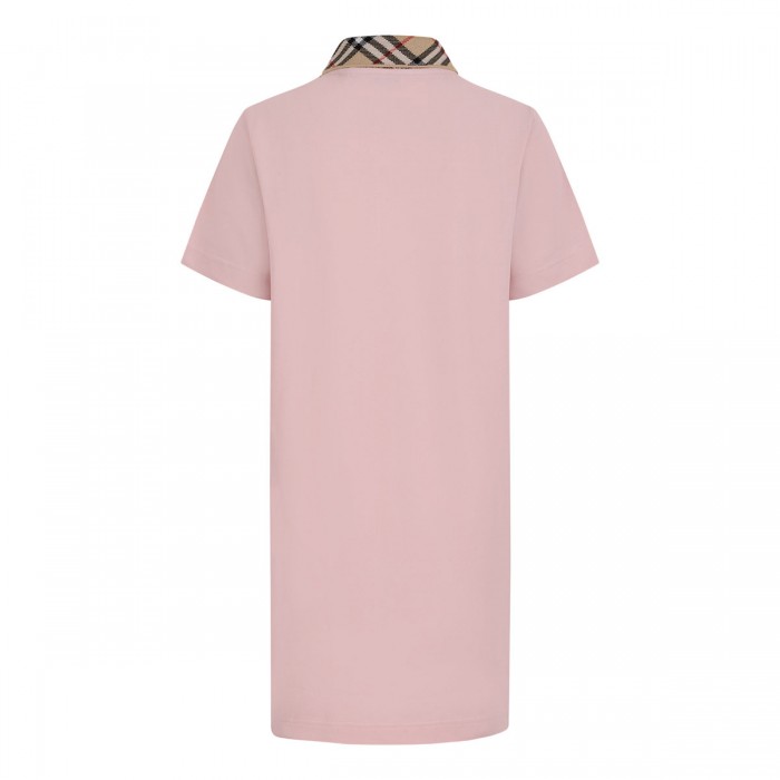 Check polo shirt dress