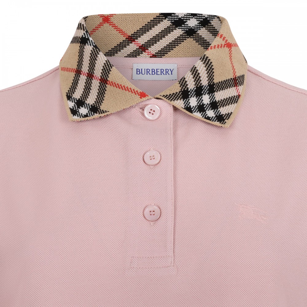 Check polo shirt dress