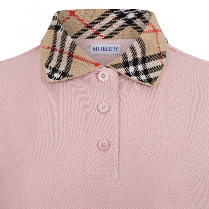 Check polo shirt dress