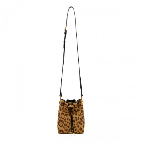 Leopard Bon Bon bucket bag