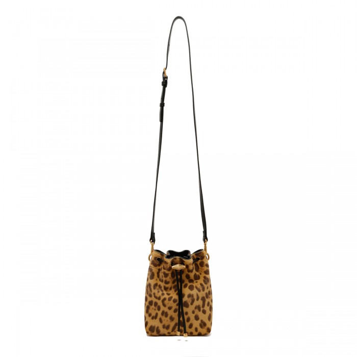 Leopard Bon Bon bucket bag