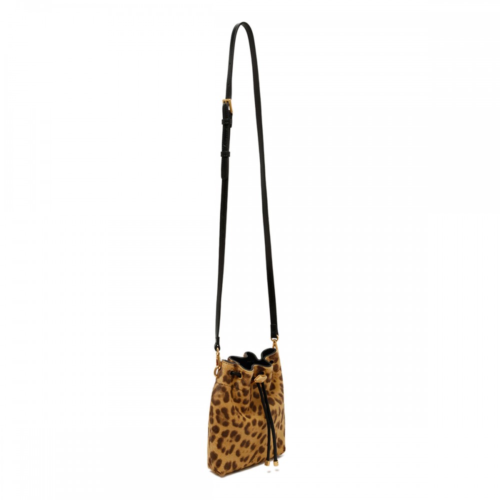 Leopard Bon Bon bucket bag