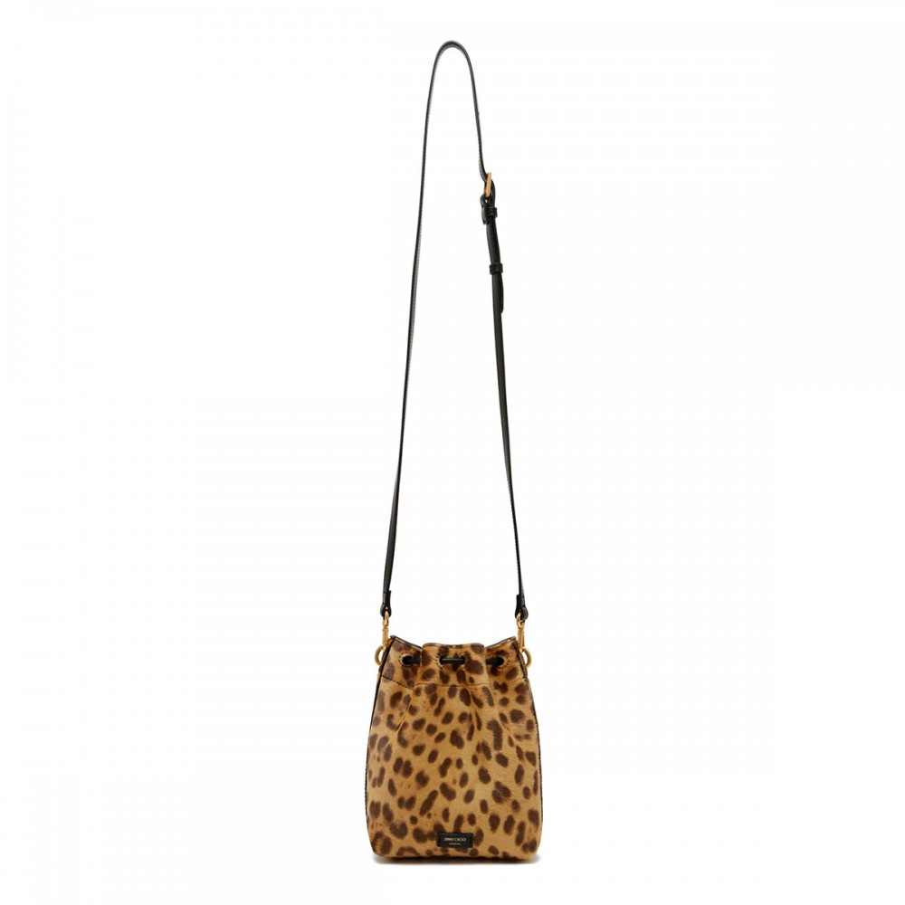 Leopard Bon Bon bucket bag