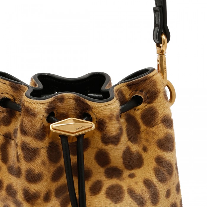 Leopard Bon Bon bucket bag