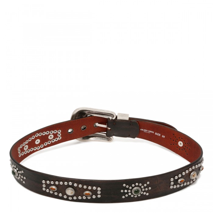 Lace belt with studs