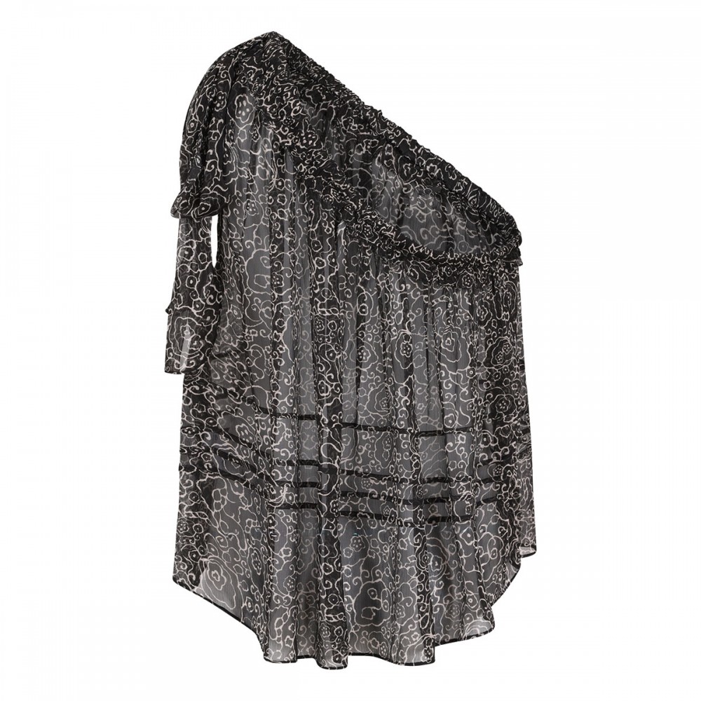 Loeva printed muslin top