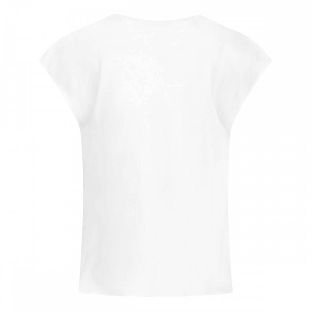 Silk cowl-neck blouse