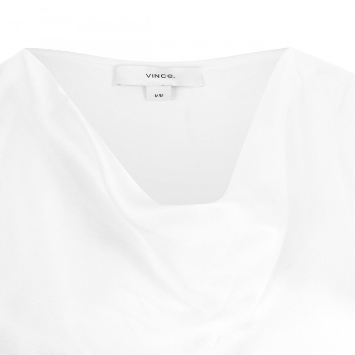 Silk cowl-neck blouse