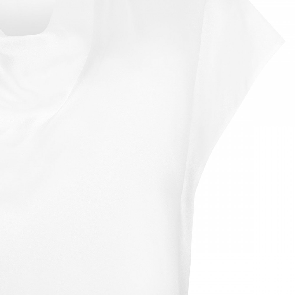 Silk cowl-neck blouse