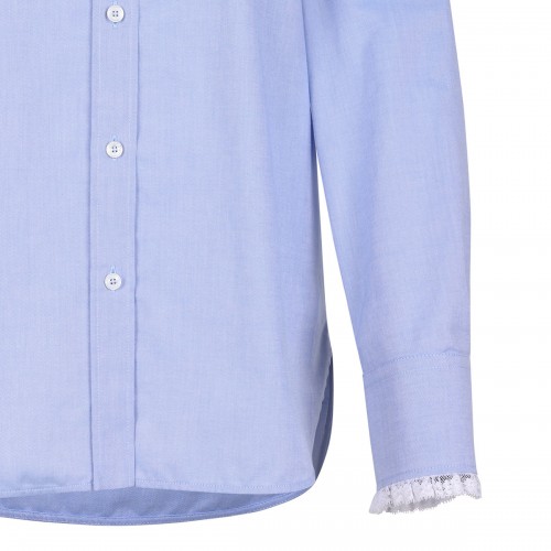 Lace-trims cotton shirt 2