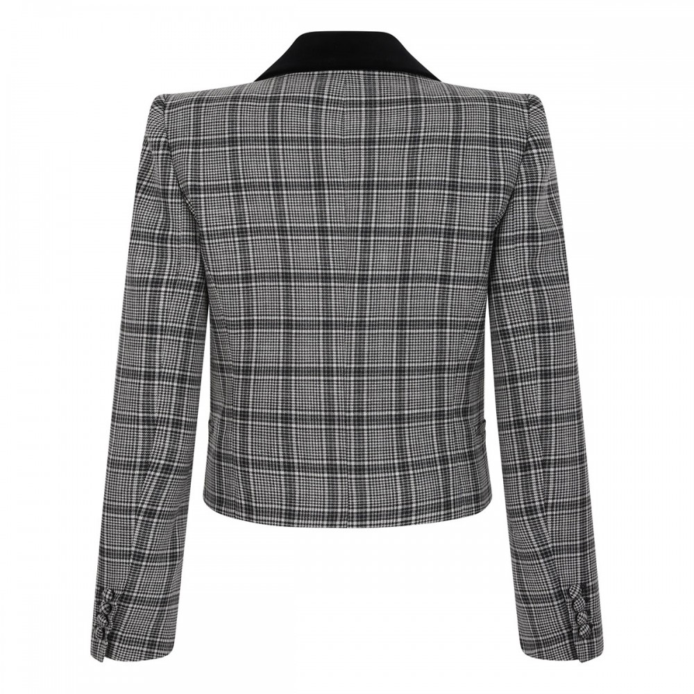 Check wool jacket