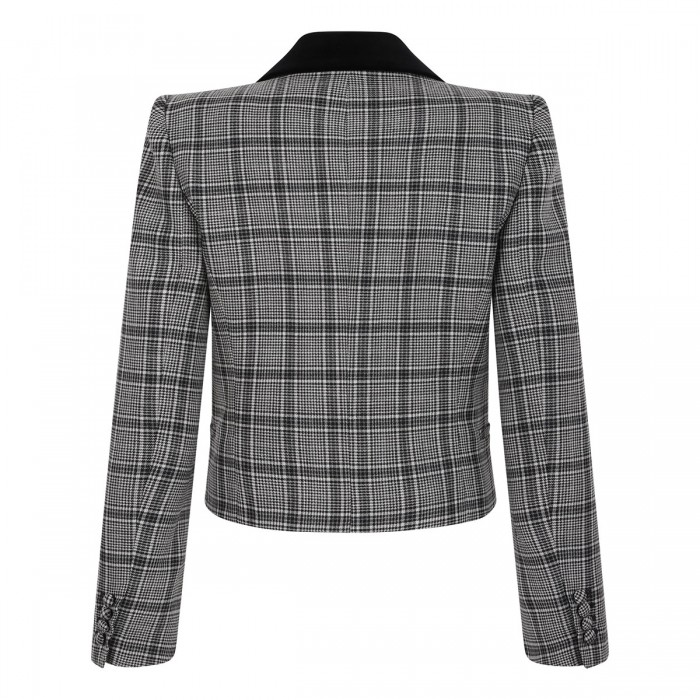 Check wool jacket