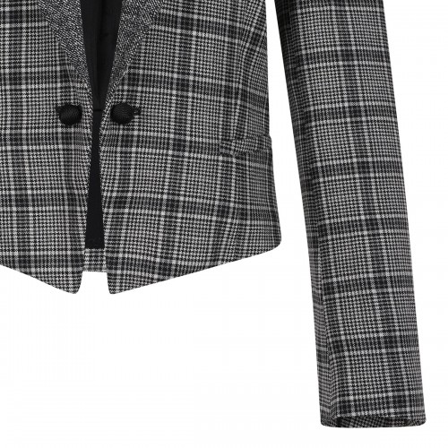Check wool jacket 2