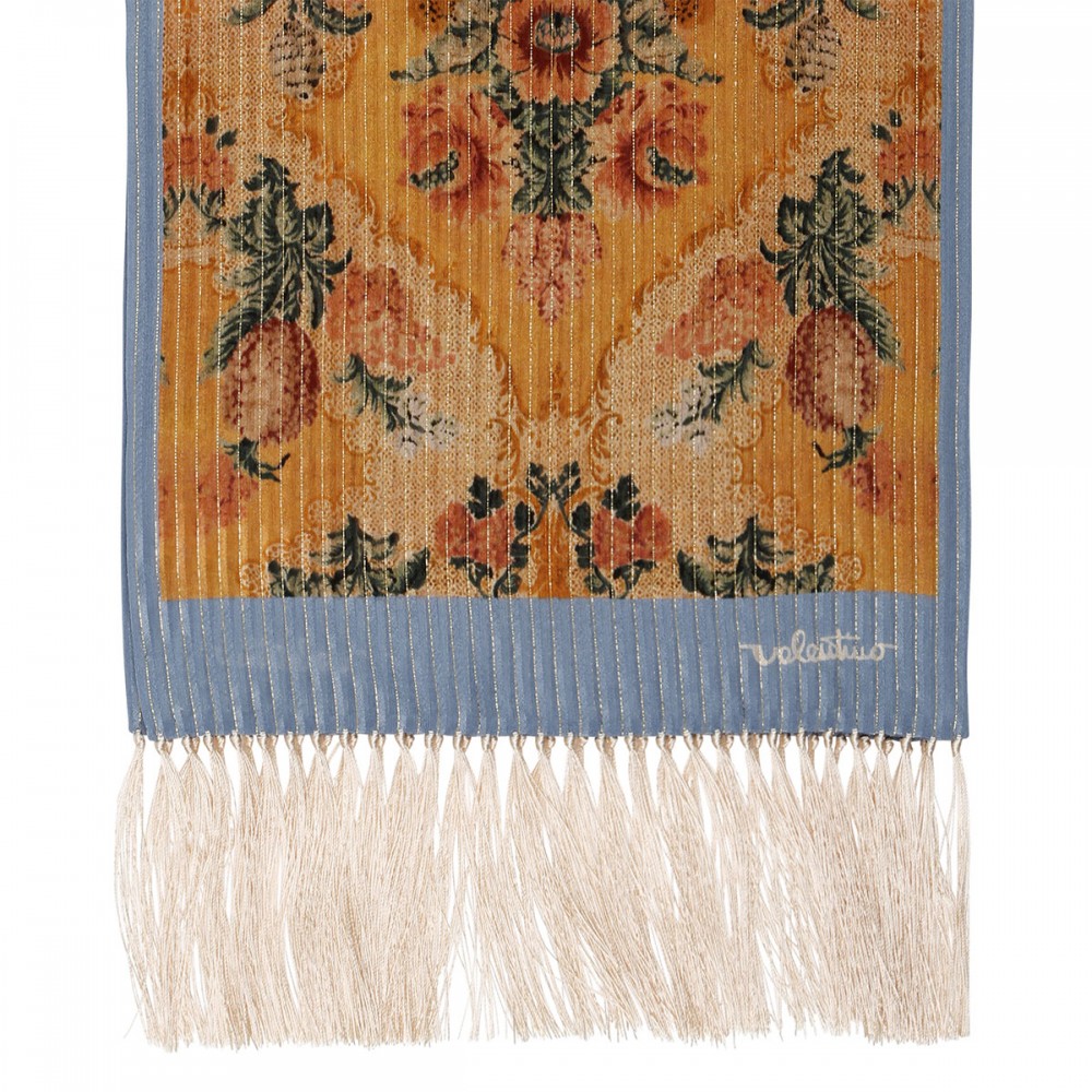 Floral print thin scarf