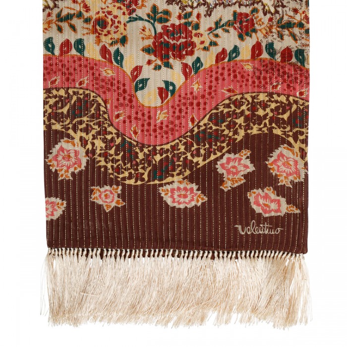 Floral print thin scarf