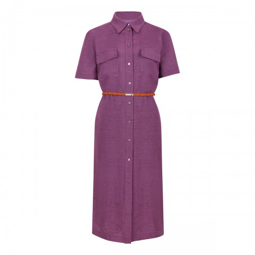 Violet viscose blend shirt...