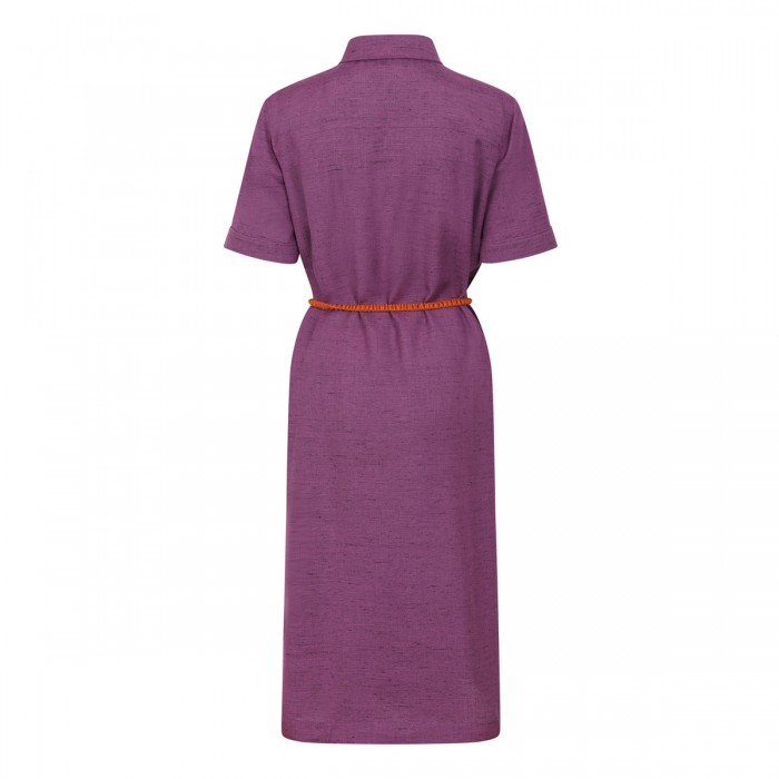 Violet viscose blend shirt dress