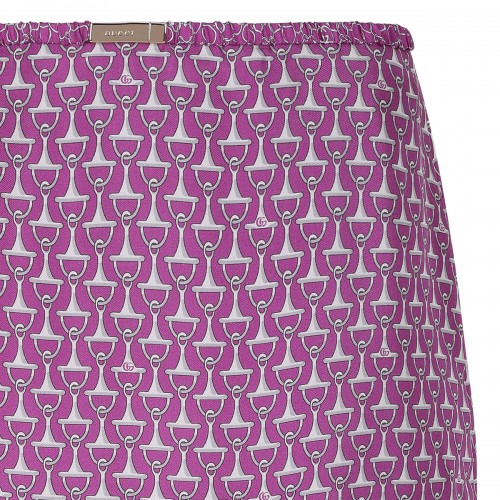 Horsebit print silk skirt 2