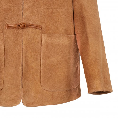Mandarin textured suede jacket 2