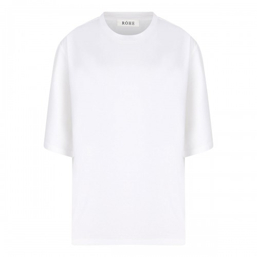Oversized cotton silk T-shirt