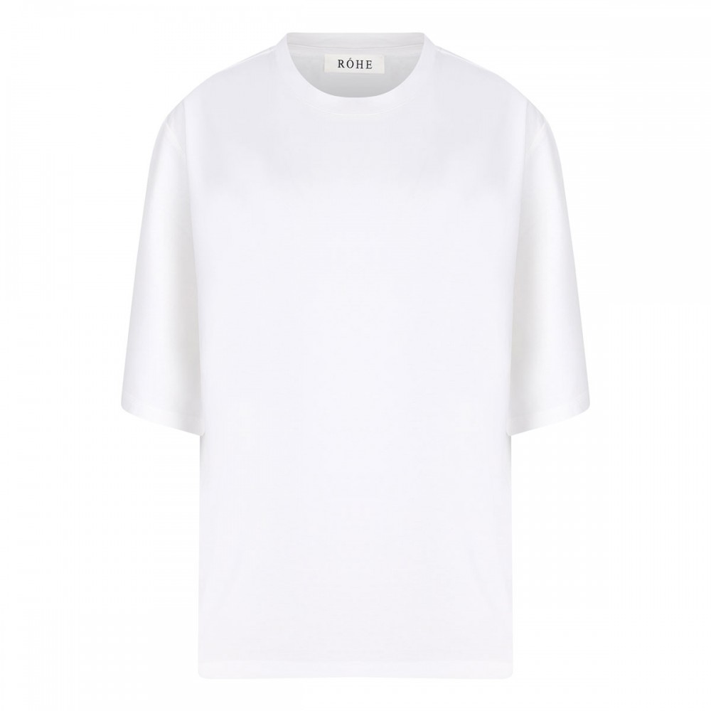 Oversized cotton silk T-shirt