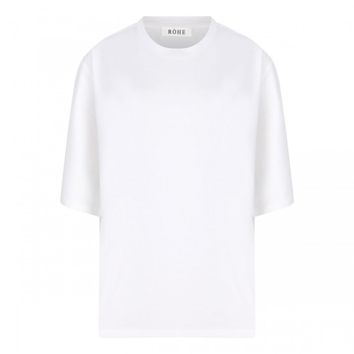 Oversized cotton silk T-shirt