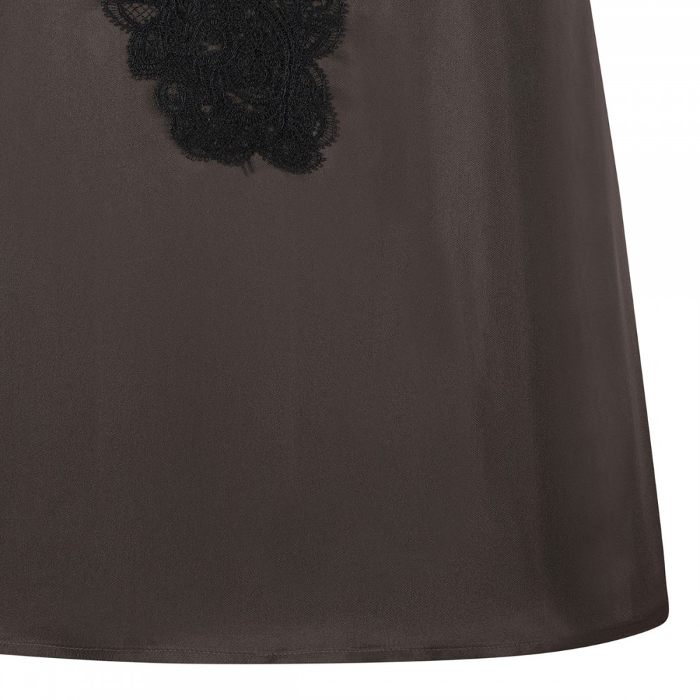 V-neck silk lace top