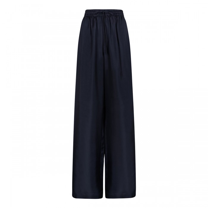Wide leg silk pants