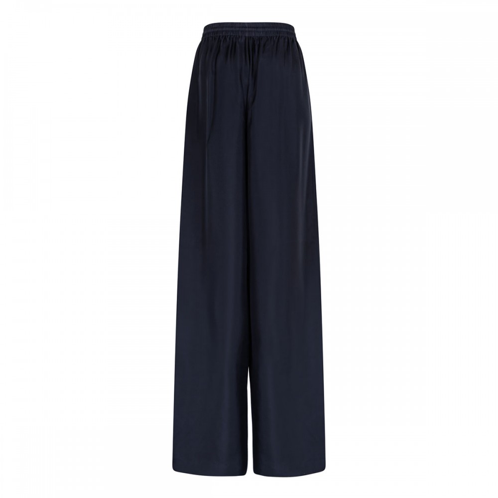 Wide leg silk pants