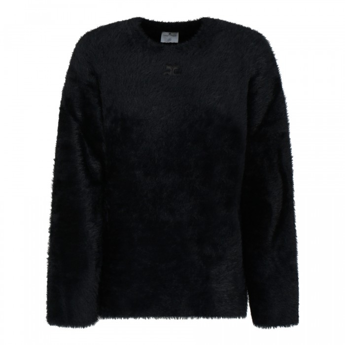 Black hairy sweater