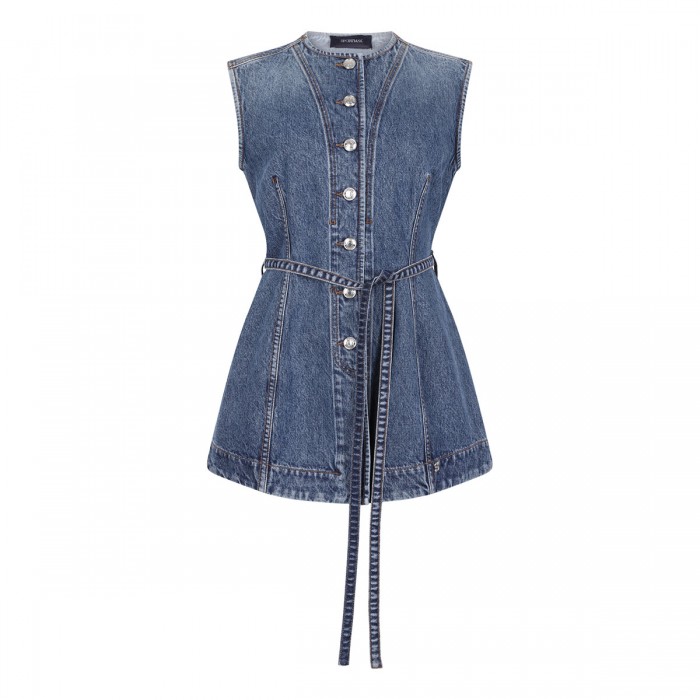 Sleeveless denim top