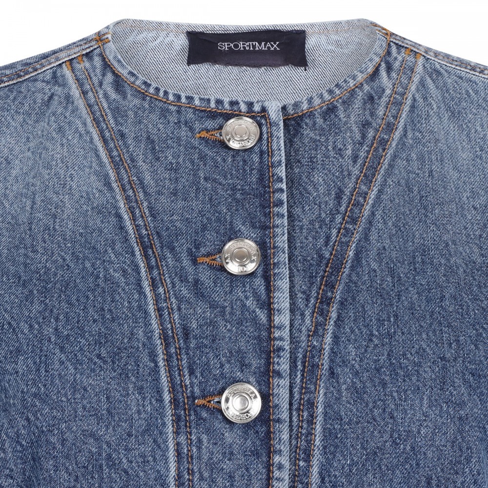 Sleeveless denim top