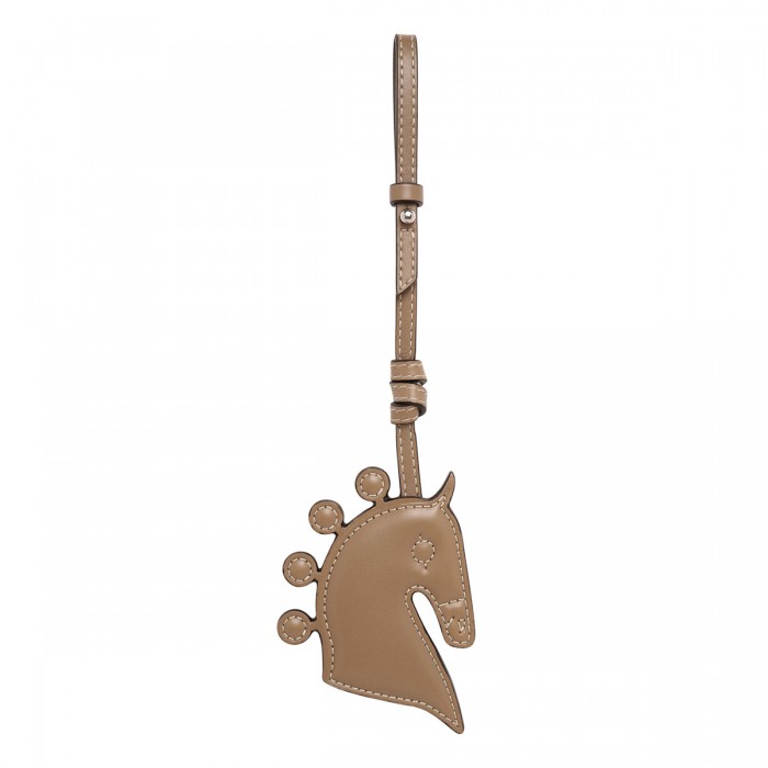 Taupe horse bag charm