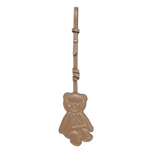 Taupe teddy bag charm
