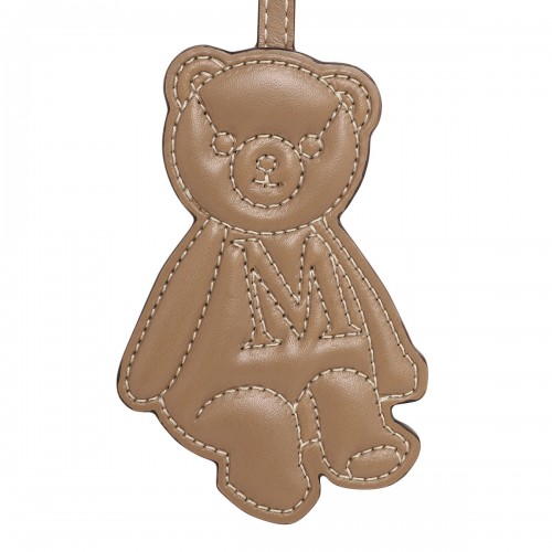 Taupe teddy bag charm 2