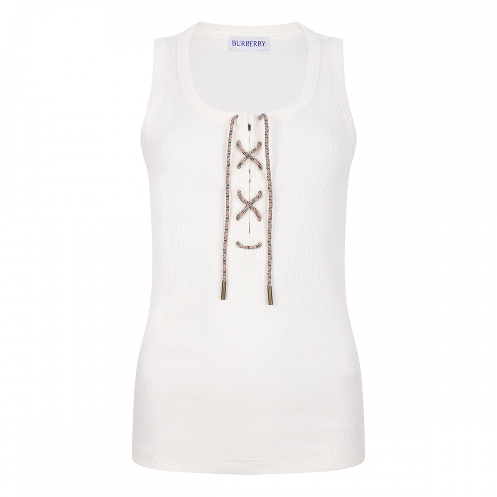 Check trims tank top