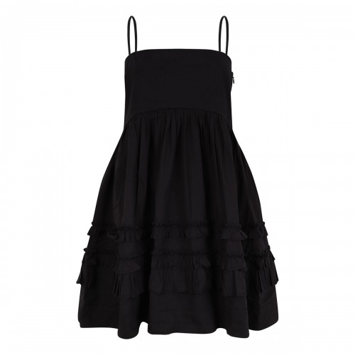 Black mini frill dress